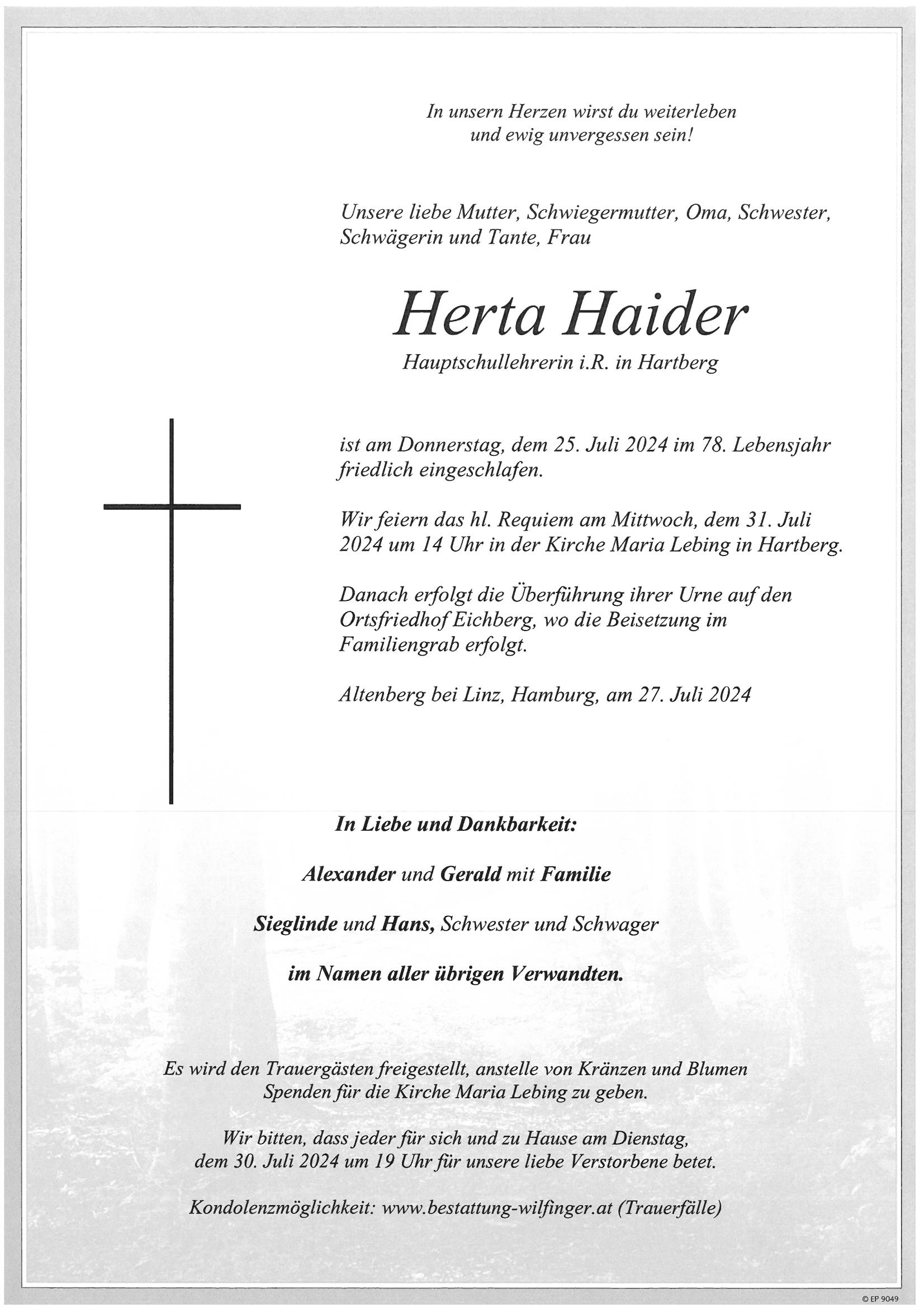 Herta Haider, Hartberg